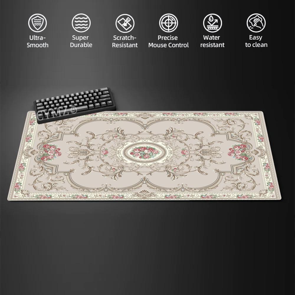 The Persian retro-style large mouse pad with rubber anti-slip lockstitch craftsmanship is suitable for laptop games