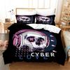 3D Printed Skull Bedding Set Pillowcase Cyber Love Duvet Cover Double Twin Full Queen King Adult Kids Bedclothes Quilt Cover