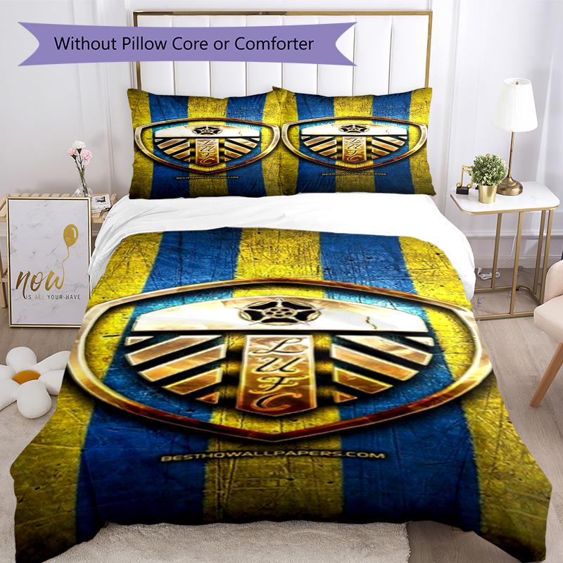 Fc Crest Design Printed Pattern Duvet Cover Set – includes 1 duvet cover and 2 matching pillowcases Bedroom decor Christmas gifts