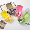 4-Color Box Makeup Sponges: Non-Absorbent, Wet/Dry Use with Storage Box