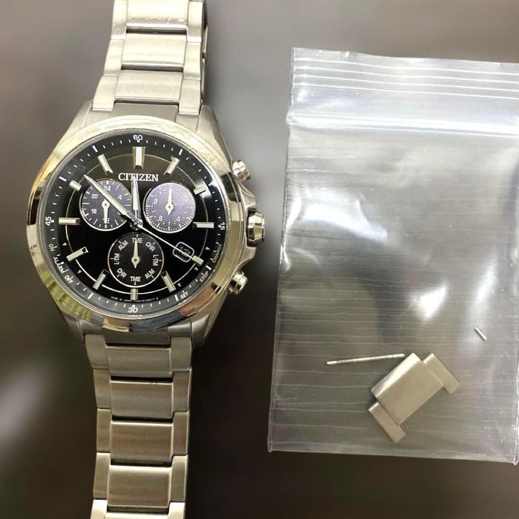 Used [Working item] CITIZEN/Citizen Solar E820 Black Dial Titanium Lightweight