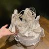 Shoes Woman Luxury Designer  Lolita Court Style Velour Bowknot Princess Dress Shoes Sweet Lolita Elegant Ladies High Heels