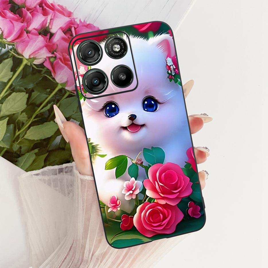 Pro pouzdro Motorola Moto G67 Moto G77 XT2621-2 Roztomilý kryt s malovaným srdíčkem Láska Měkké silikonové pouzdro Pro Motorola G77 G 67 MotoG67 Tašky