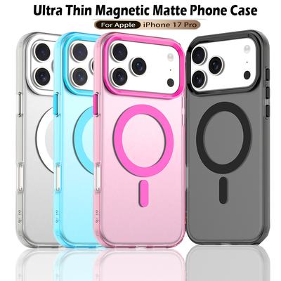Magsafe Matte Phone Case For Apple iPhone 17 Pro Max Case Magnetic Wireless Charging For iPhone 17 Air Shockproof Back Cover