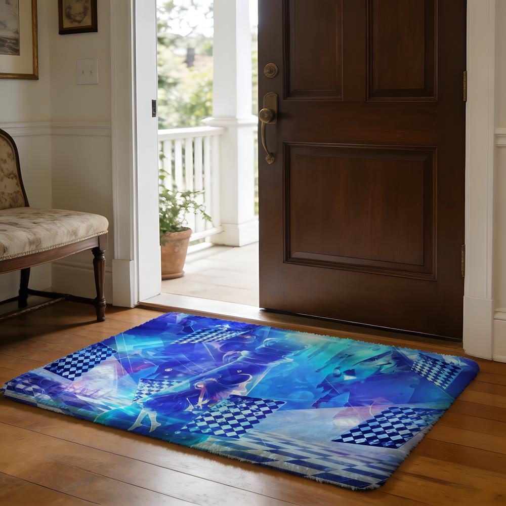 No Game No Life Anime Floor Mat Soft Flannel Absorbent Mat Non-Slip Rug Home Bedroom Bathroom
