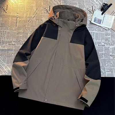 Unisex Windproof Waterproof Hooded Jacket for Outdoor Mountaineering