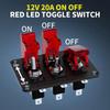 24V 12V Switch Panel Racing Car Starter Ignition Start Button Light Toggle Rocker 20A Fuse Accessories For Boat Truck Trailer Rv