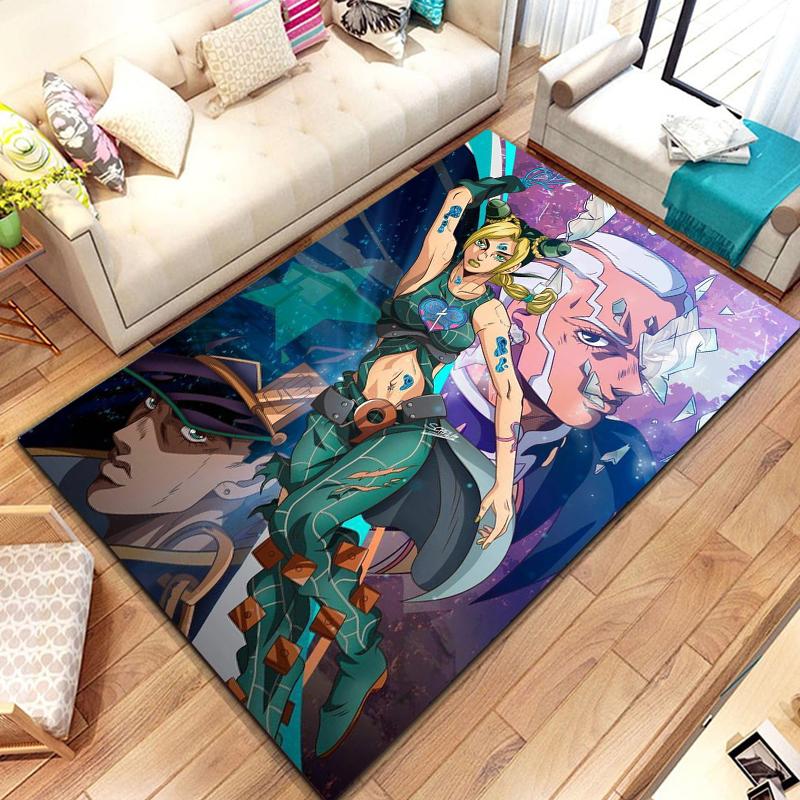 Tappeto Pattern JoJo's Bizarre Adventure 15 Misure per Soggiorno Tappetino da Bagno Zerbino Creativo per Camera da Letto Decorazione Casa