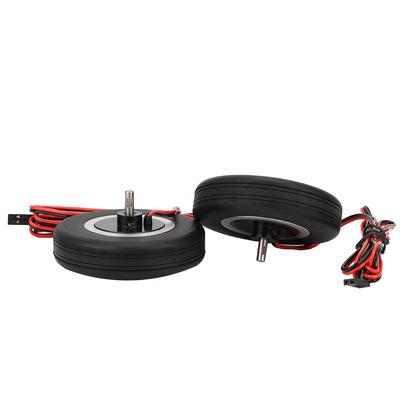 65mm Rubber Tires Wheel Brake System with 4mm Axle Shaft for RC Airplane