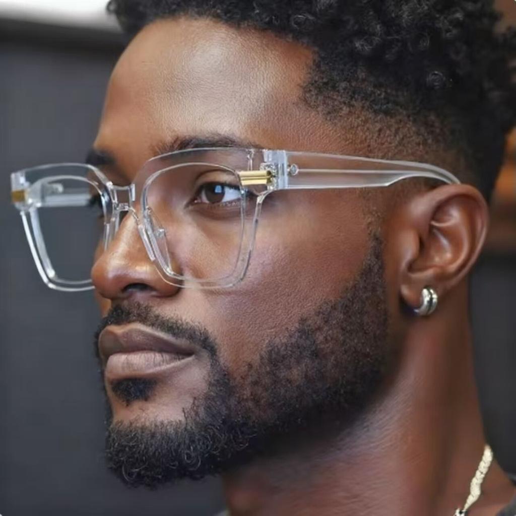 Thick Frame Oversized Square Reading Glasses Women Men Blue Light Protection Big Black Eyeglasses Transparent Computer Glasses