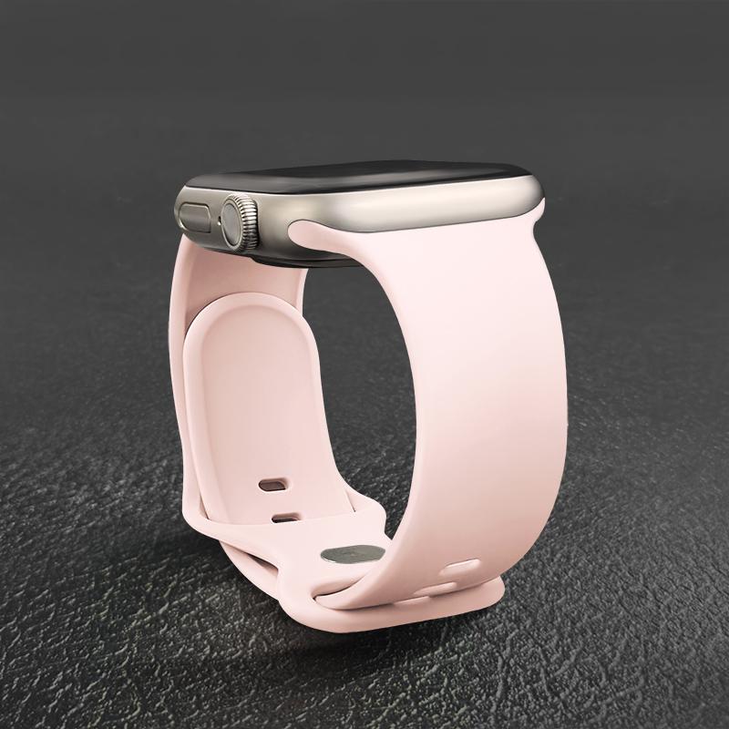 Sport Silicone Strap For Apple Watch Bands 44mm 46mm 42mm 45mm 41mm 49 40mm Correa Bracelet iWatch series 10 11 9 8 7 ultra 3 SE