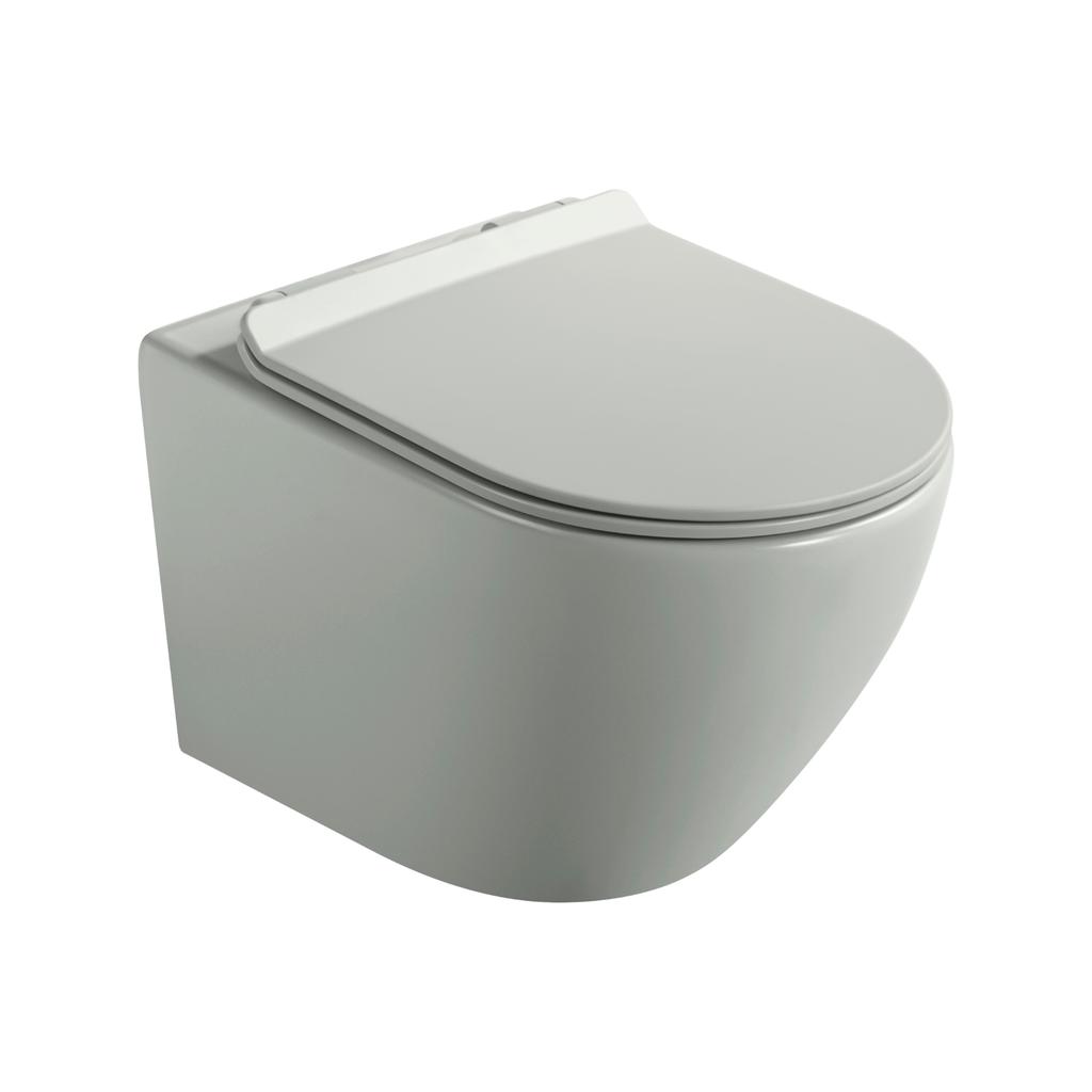 Interno 49 CM Tornado Wall-Hung Toilet Bowl With Seat W/O Light Grey Matt
