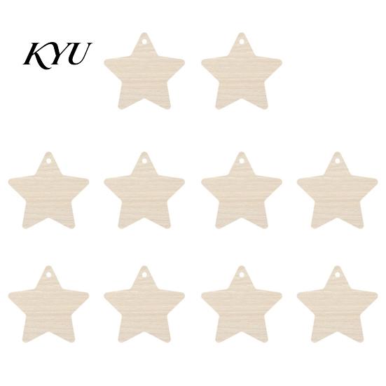 Hand Painted Art Supplies 10Pcs 2D Wooden Christmas Ornaments, Blank DIY Craft Hanging Tags, Decorative Props Tree Decorations, Unfinished Wood Slices
