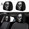 Headrest Protector Ghost Face Car Covers, Scary Seat Easy Install Cover Protector, Universal Stretchy Accessory for Most Cars