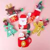50pcs Christmas Lollipop Paper Card Adorable Cartoon Santa Claus Gingerbread Man Designs for Gift Bag Packaging Set Party Decor