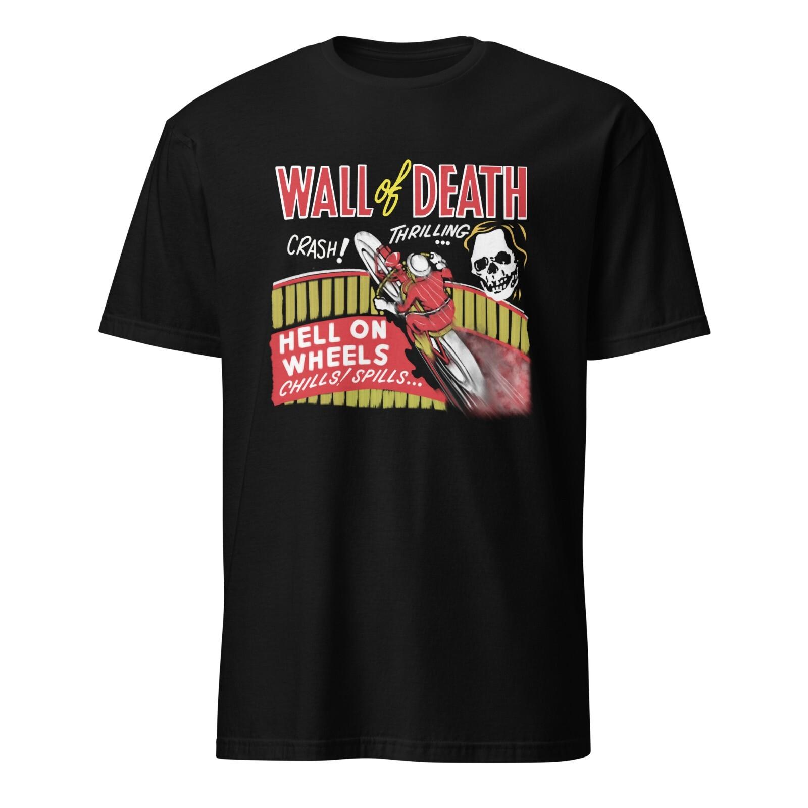 

26 MotorManiac Design Motorcycle Wall Of Death Soft style Tshirt Made to Order Unisex T-Shirt L