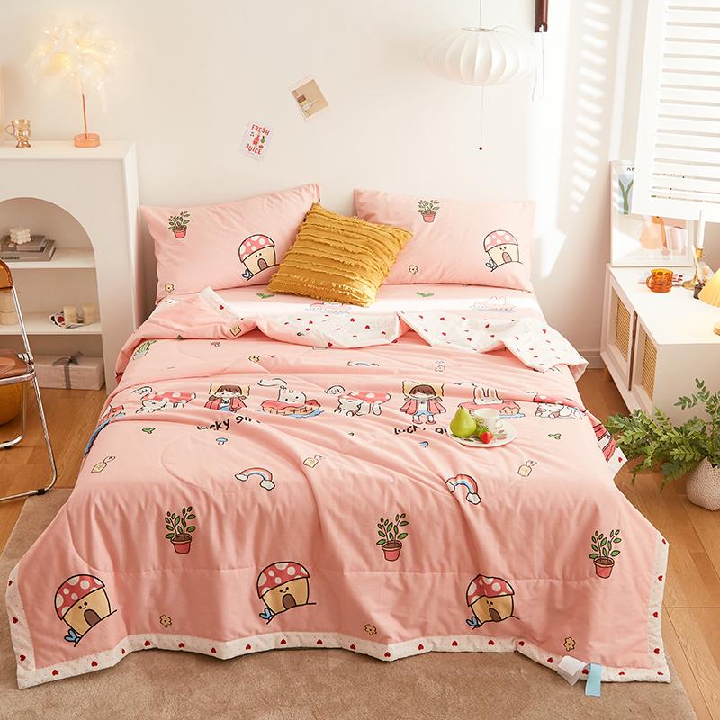 

Мультяшный узор с рыбками Летнее одеяло 100% хлопок Мягкое Одеяло-кондиционер Тонкое одеяло для детей Подростков Дом Диван Спальня Тонкое одеяло 150x200cm Single 1Pc