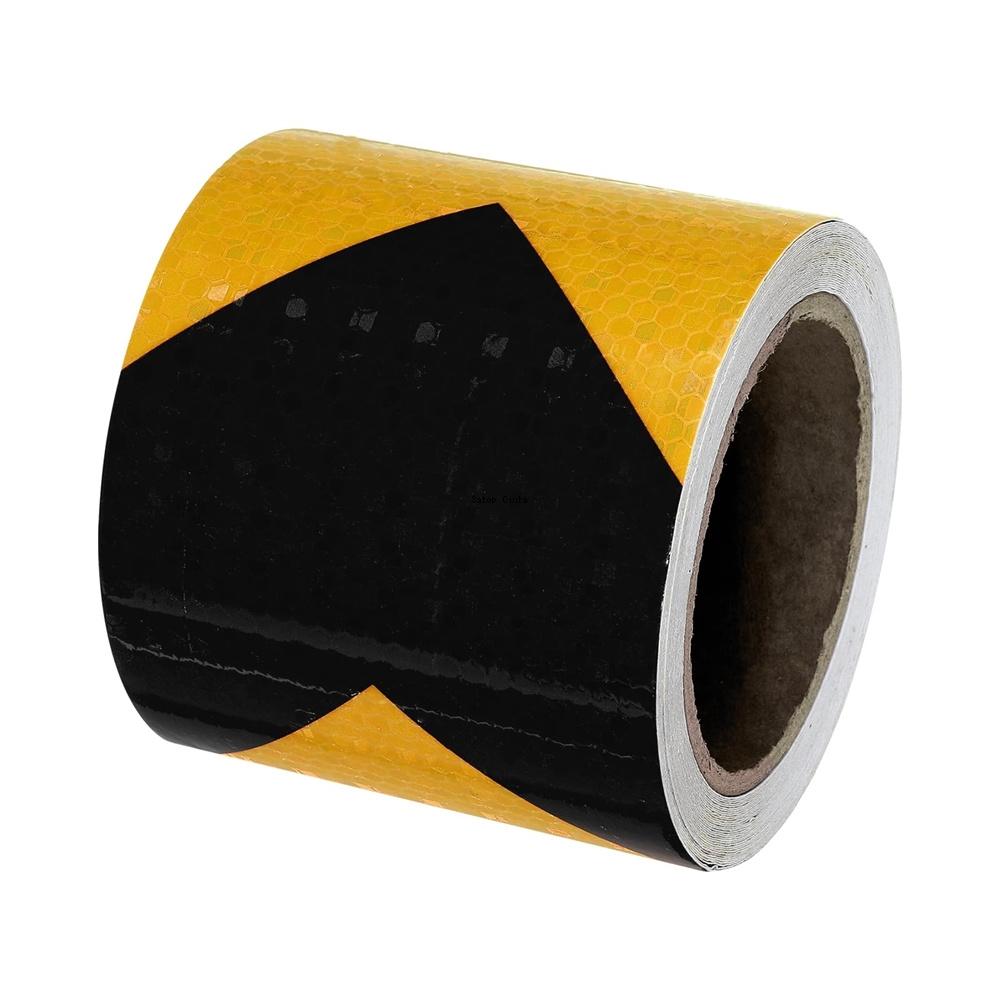 4inch*16FT Waterproof Reflective Tape Yellow-Black Conspicuity Adhesive Safety Stickers Arrow Warning Reflector Tapes For Trucks