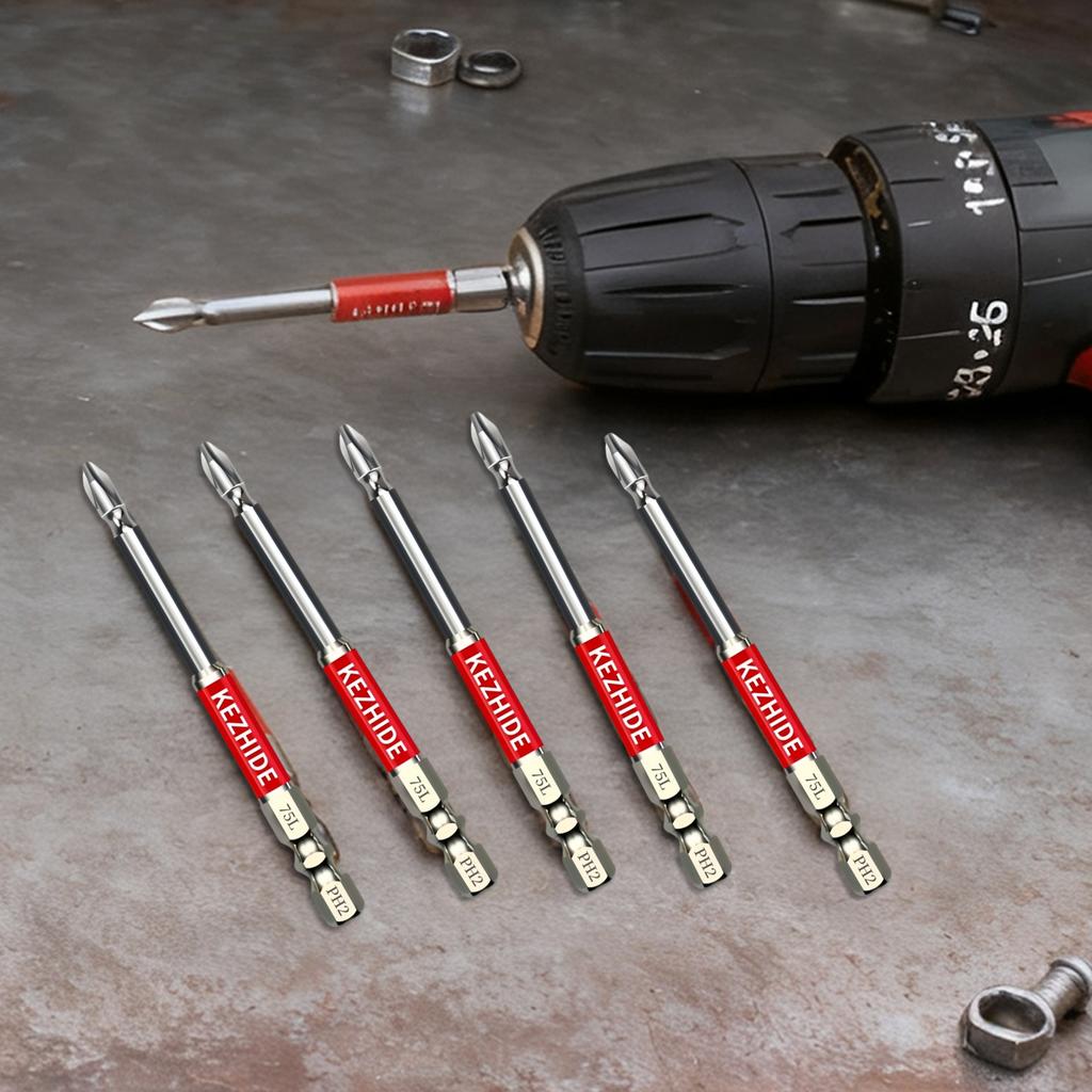 Impact Screwdriver Bits Anti-Slip Cross Head Magnetic Driver Drill Bit Hexagonal Shank High Hardness Electric Drills Screwdriver