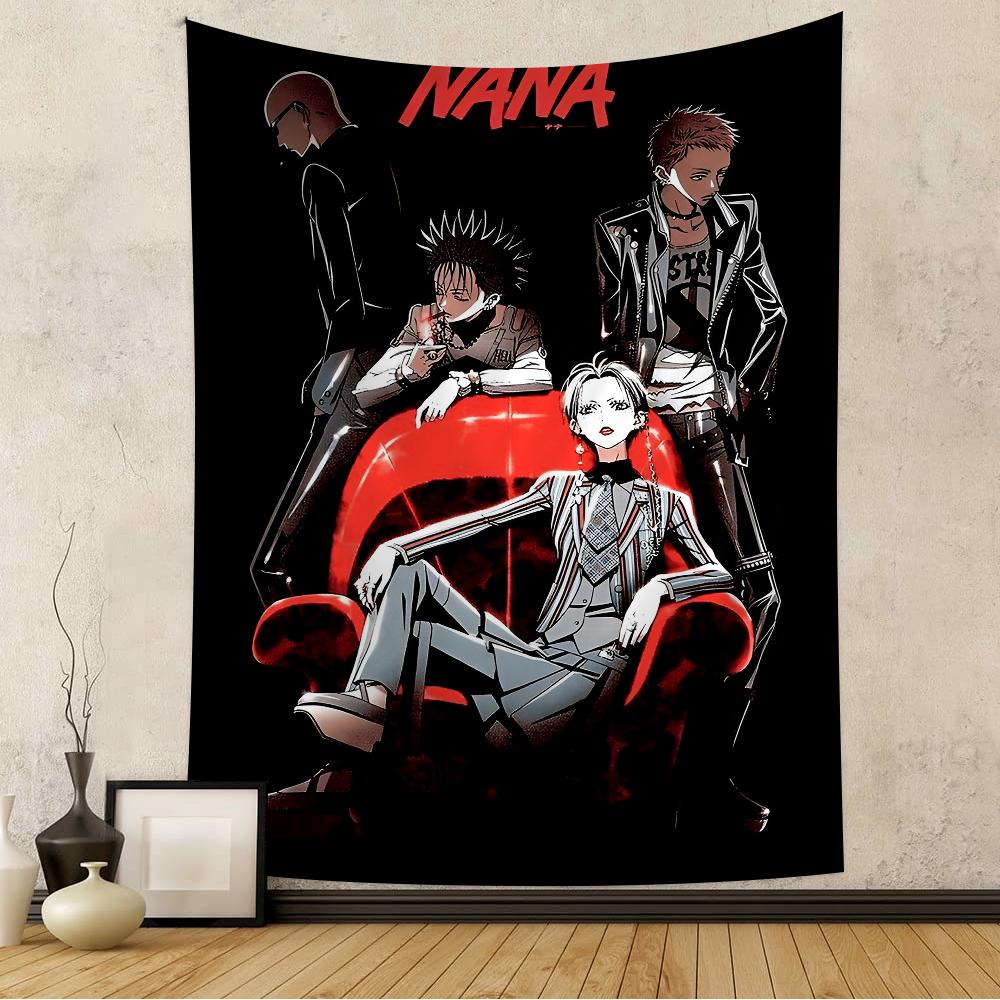 

NANA Anime Manga Tapestry Iconic Band Characters Manga Print Wall Hanging Ideal for Bedroom Decor Anime Music Fans 74x94cm(29x37in)