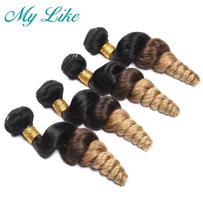 My Like Pre Colored Peruvian Tone Wave Bundles 4pcs Ombre Hair