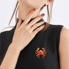 Süße Krabben Brosche für Damen Herren Vintage Krabbe Emaille Anstecknadel Meeres Tier Brosche für Jacken Hüte Schals Taschen