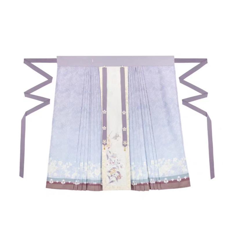 Autumn/Winter Maki-e Kintsugi Hanfu: Embroidered Ming-Style Fairy Horse Face Skirt for Women