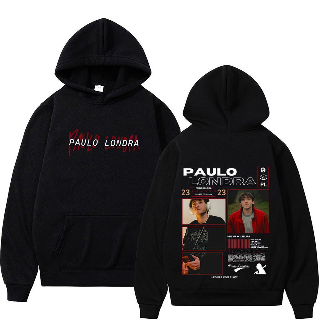 Singer Paulo Londra Album Tour Graphics Hoodie Men Women Hip-hop Punk Sweatshirts Loose Casual Winter Pullover