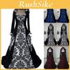Bezauberndes Vintage-Gothic-Maxikleid für Damen, ideal für Halloween und Cosplay-Events