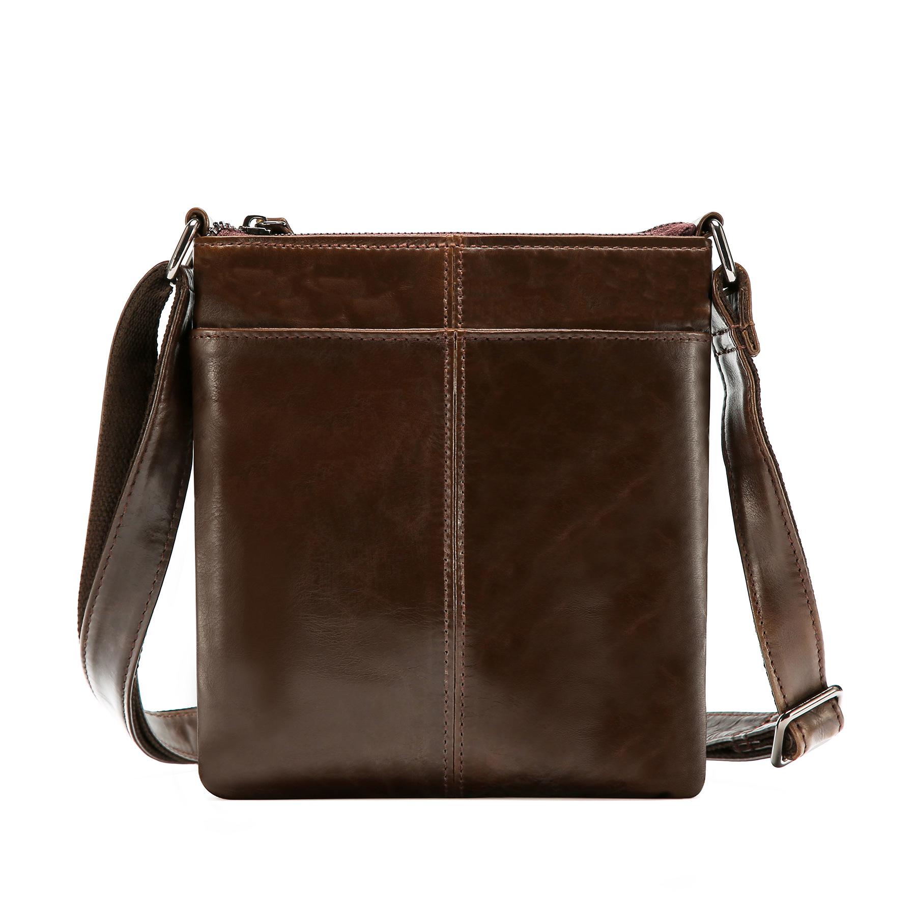 Мужская высококачественная многофункциональная сумка-кроссбоди через плечо из натуральной кожи