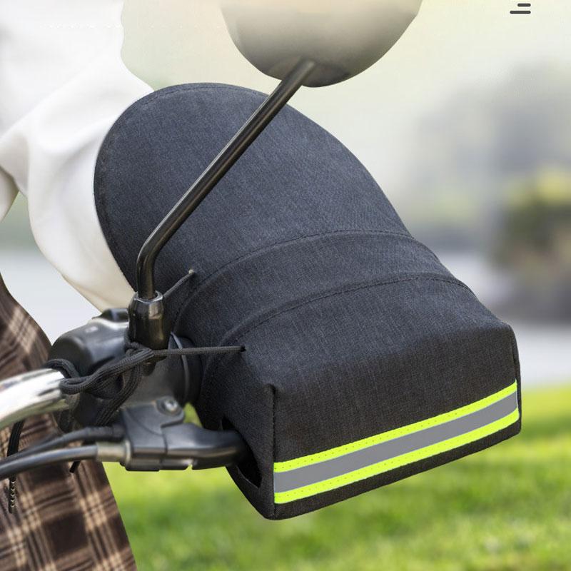 

Черные электрические солнцезащитные перчатки-накладки Ночные светоотражающие мотоциклетные велосипедные перчатки ПУ Водонепроницаемые Ветрозащитные Дышащие Накладки на ручки чёрный