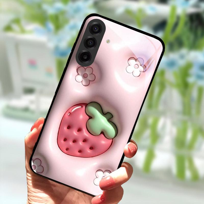 Pro Samsung Galaxy S25 FE Pouzdro na telefon Módní tvrzené sklo Zadní kryt telefonu Pro Samsung S25FE S 25 FE Ochrana objektivu Fundas