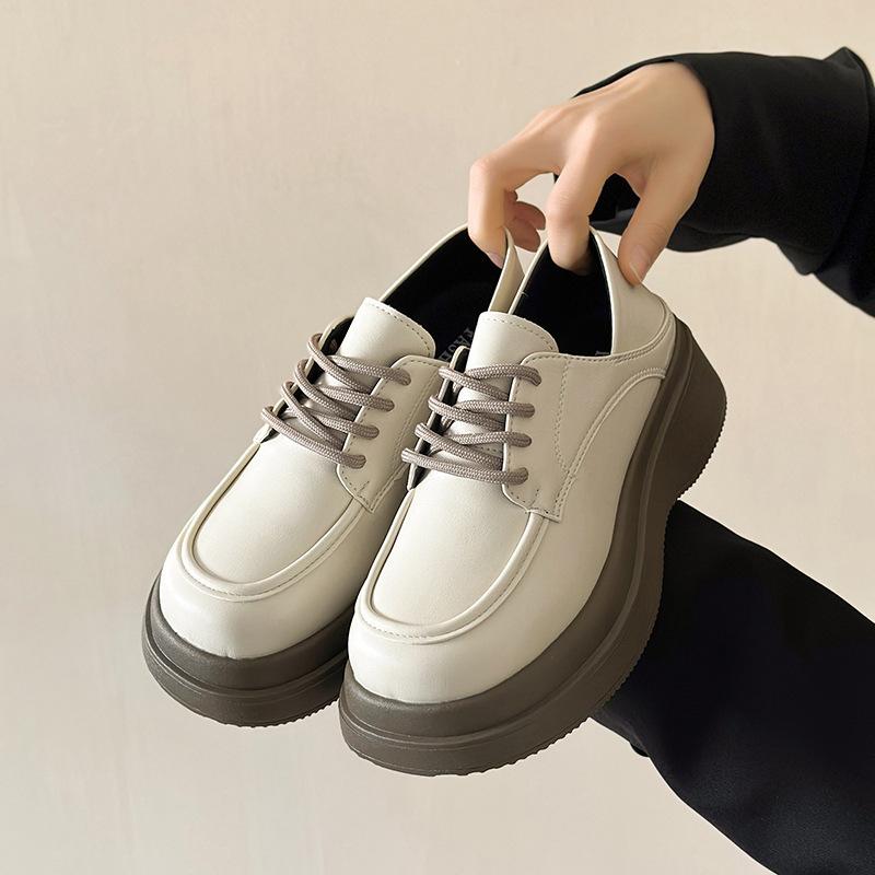 Small leather shoes women's shoes spring and autumn new retro single shoes daily commuting soft sole