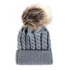 Infant  Winter Warm Knit Crochet Caps Hair Ball Beanie Hat for Winter Autumn
