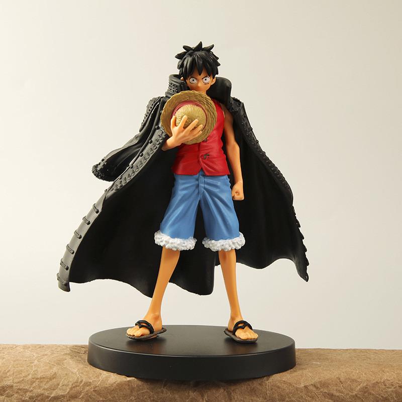 Luffy One Piece Pvc Anime Model Ornament With Cloak Design Toy For Fans Gift