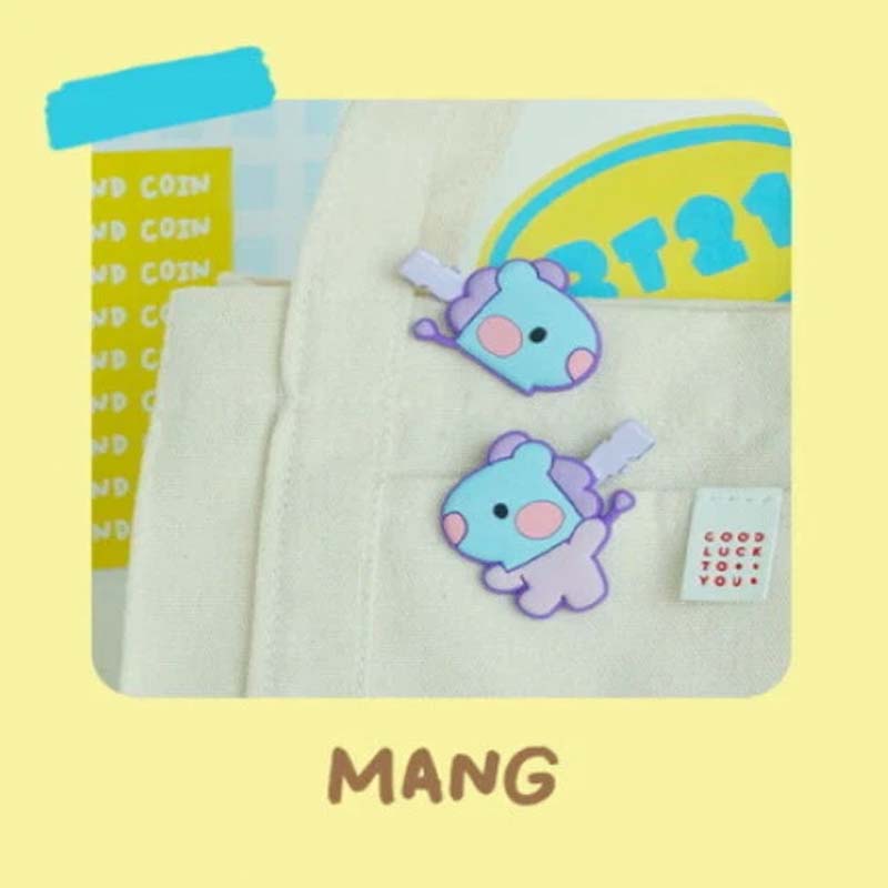 

BTS BT21 официальные мини-заколки для волос шпильки для волос(1 упаковка из 2 заколок для волос ) MANG