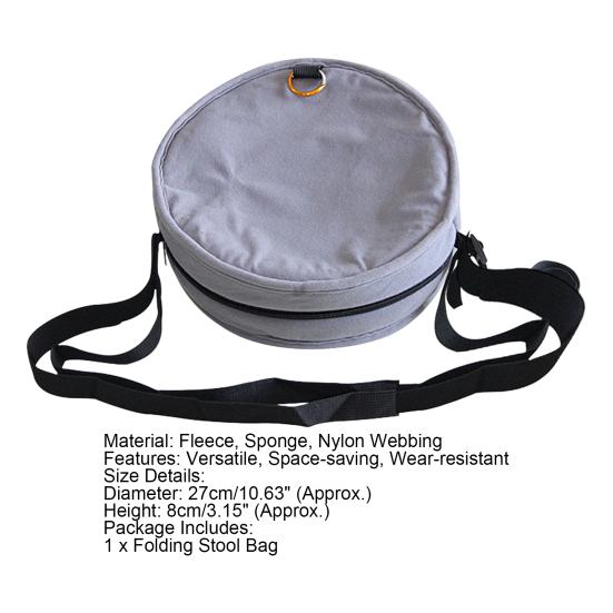 Stool Shoulder Bag Soft Cushion Wear-resistant Easy To Carry Storage Stool Nylon Webbing Telescoping Collapsible Stool Storage Bag for Outdoor