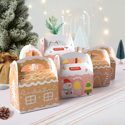 6 ks vánoční dárkové krabičky, cukrovinky, sušenky, balení krabic, potřeby pro veselé vánoční dekorace, vánoční párty, Navidad Noel, Nový rok