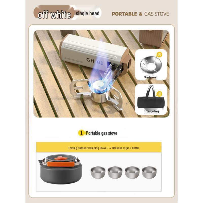Portable Cassette Camping Stove: Single Burner Grill for BBQ, Tea Brewing, Hot Pot & More