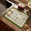 American Retro Light Luxury Kitchen Countertop Drain Pad, Diatom Mud Suction Pad, Quick-drying Washing Table, Sink, Bar Mat