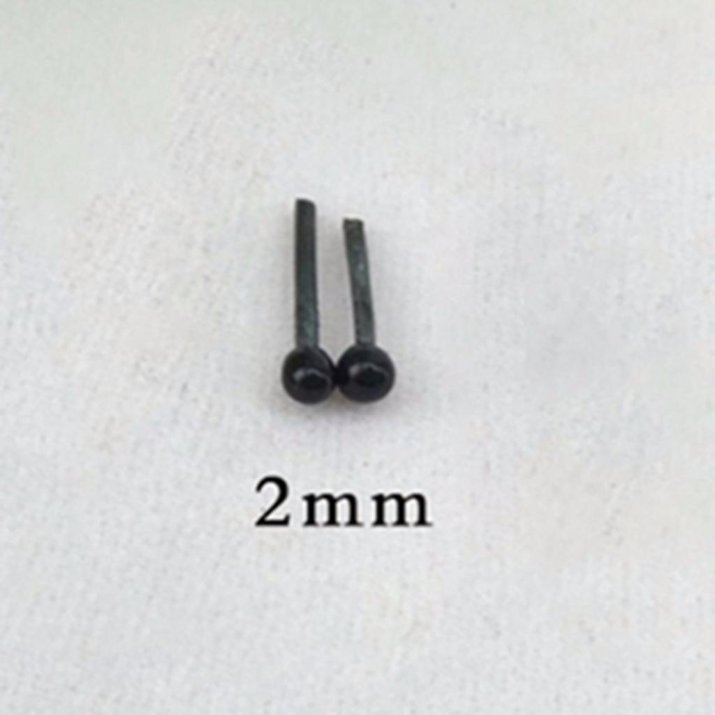 150 par nowe czarne szklane oczy bezpieczeństwa dla pluszowych lalek filcowanie zwierząt 2/3/4mm