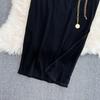Fashion Suit Women Autumn Chain Halter Camisole Three-Piece Shawl Coat High Waist Bag Hip Skirt
