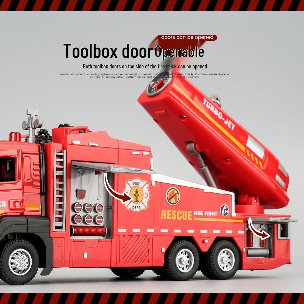 Boxed Alloy Fire Truck Model for Kids – 1:32 Scale