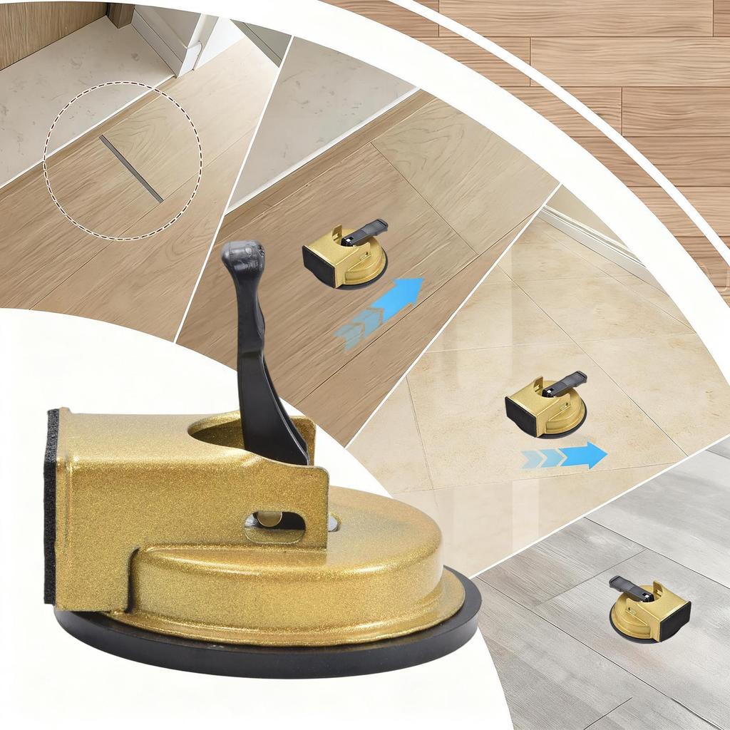Heavy-duty floor gap repair tool, reinforced iron slat gripper with enhanced suction cup, suitable for repairing engineered wood