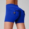 Pantaloncini da Yoga da Donna Asciugatura Rapida Peach Butt con Tasche Cargo