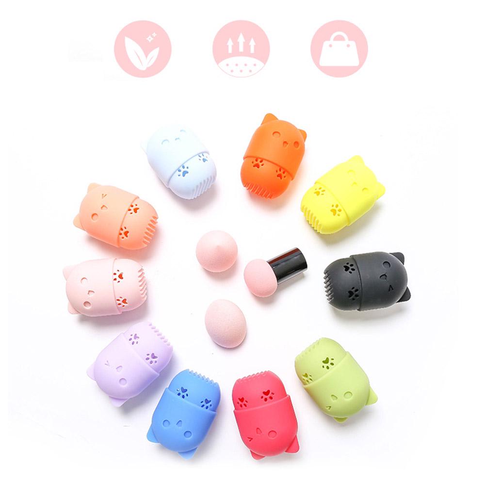 

Custodia protettiva da viaggio in silicone portatile a forma di gattino ad