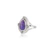 Handmade Pear Purple Mohave Turquoise Ring: 925 Sterling Silver