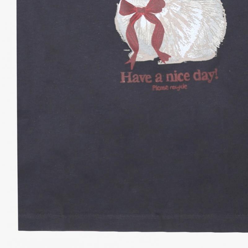 Ganni Women S ShorT Sleeve T ShirT Bunny Logo A1050061 252