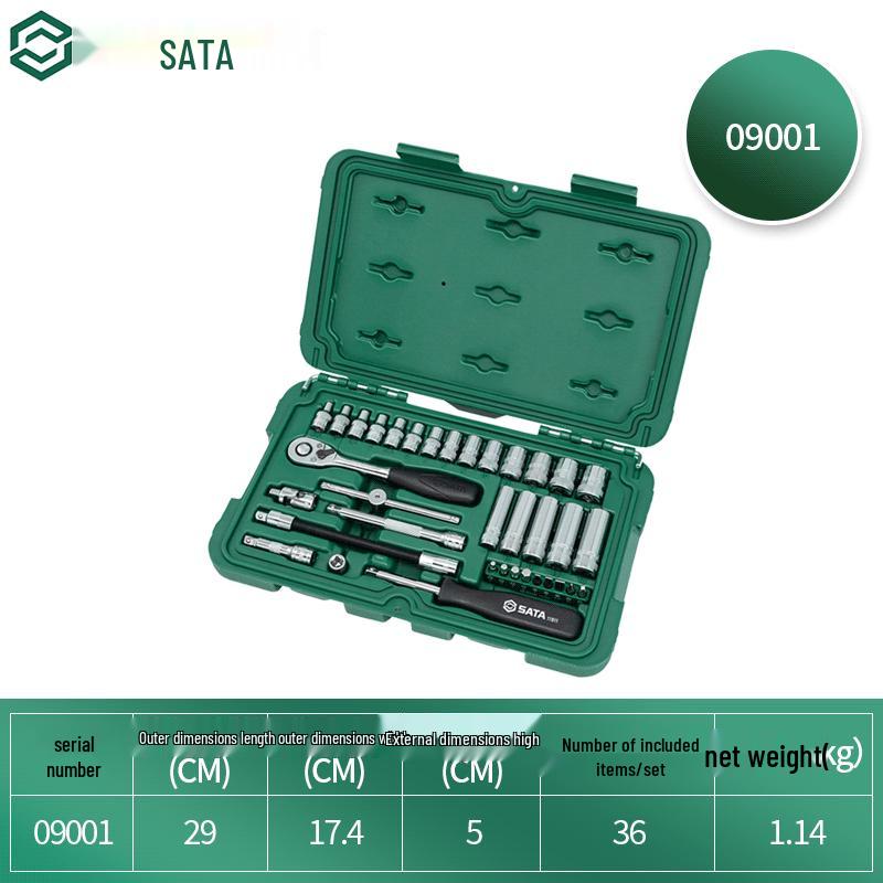 SATA 36-Piece Socket Wrench Set CN plug (adapter included)