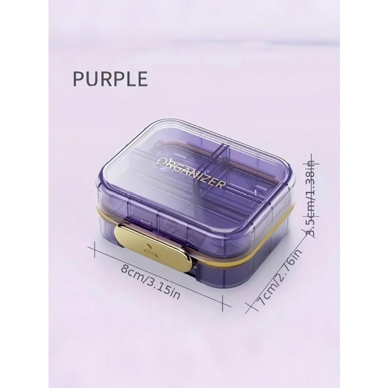 1PC 7 Compartments Portable Lightproof Moisture Proof Travel Pill Organizer Box Small Medicine Storage Case